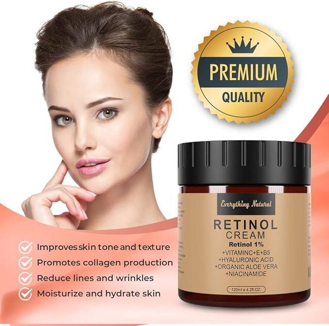 RETINOL CREAM - PREMIUM FACE MOISTURIZER 120ML/4.2OZ LARGE