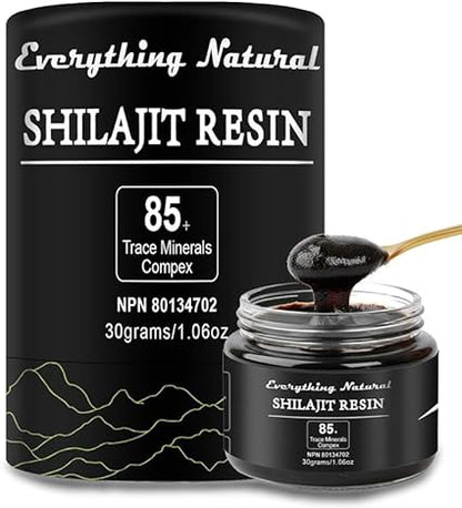 Shilajit Resin – 30g | Pure Himalayan Shilajit for Men and Women | Authentic Natural Resin | Glass Jar | Ultra High Potency 85+ Trace Minerals | Certified and Lab tested