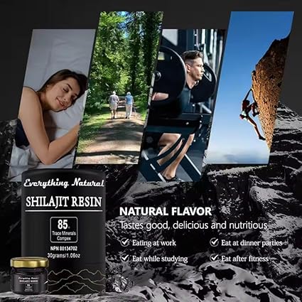 Shilajit Resin – 30g | Pure Himalayan Shilajit for Men and Women | Authentic Natural Resin | Glass Jar | Ultra High Potency 85+ Trace Minerals | Certified and Lab tested