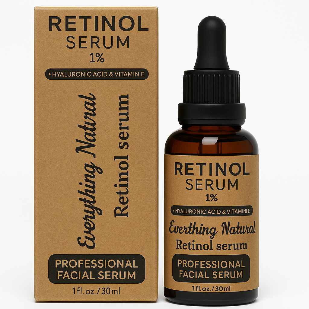 RETINOL SERUM 1% with pure Retinol, Hyaluronic acid and Vitamin E